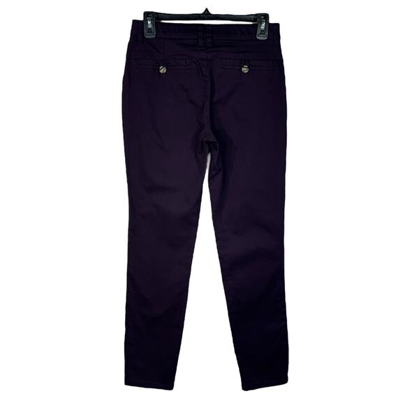 Democracy SZ 0 “Ab”solution Straight Trouser Pants Stretch Zip-Fly Pocket Purple - Picture 4 of 10